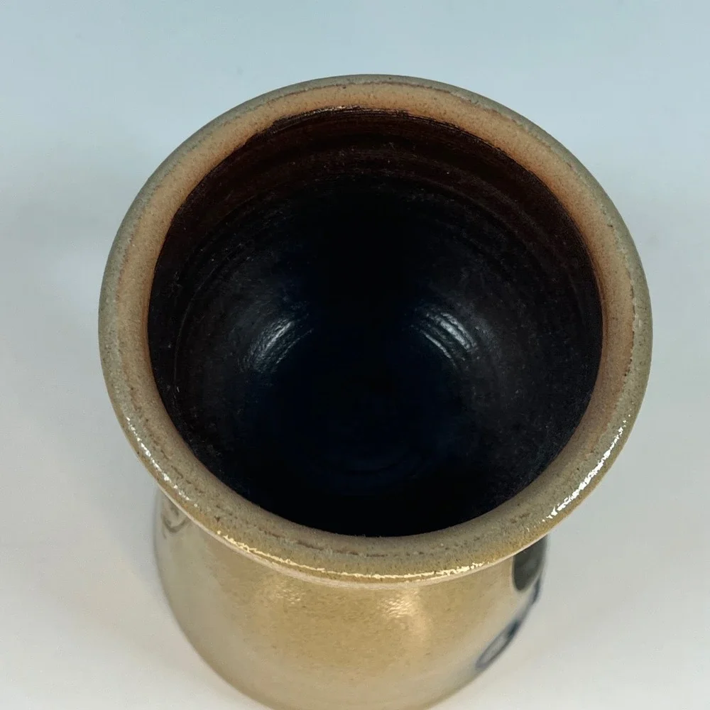 Maple City Pottery Wax Warmer Tan Heart Cutout Stoneware 6